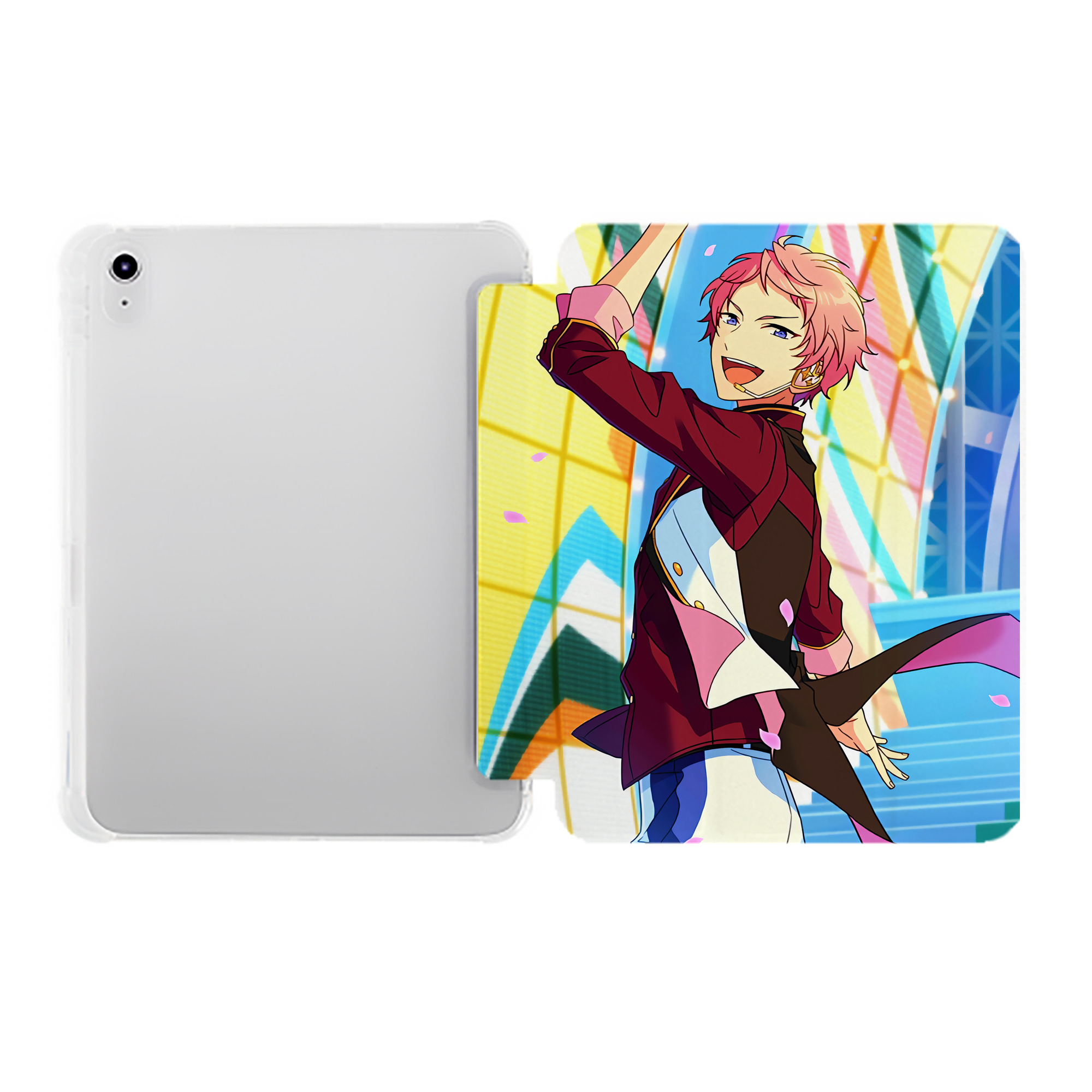 （画像用） あんさんぶるスターズ! Ensemble Stars IPad ケース ペン収納付き 三つ折りスタンド PUレザー×シリコン 対応機種9.5/10.5/10.9インチ